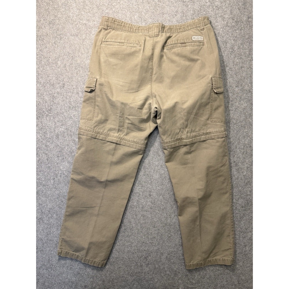 Columbia Mens 40x32 Convertible Cargo Pants Zip Off Legs Khaki Hiking Outdoor